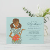 Invitations de douche pour bébé [bleu] (Debout devant)