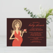 Invitations de douche pour bébé {Brown} (Debout devant)