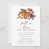 Invitations de douche pour bébé citrouille (Devant)