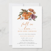 Invitations de douche pour bébé Citrouille orange  (Devant)