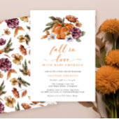 Invitations de douche pour bébé Citrouille orange 