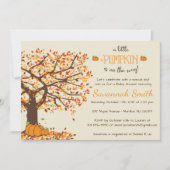 Invitations de douche pour bébé citrouille - Petit (Devant)