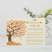 Invitations de douche pour bébé citrouille - Petit (Debout devant)