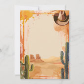 Invitations de douche pour bébé Cowboy (Dos)