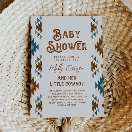 Invitations de douche pour bébé Cowboy | Southwest