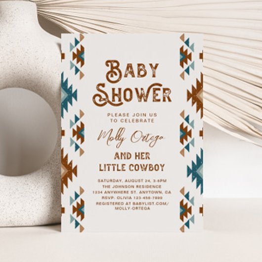 Invitations de douche pour bébé Cowboy | Southwest