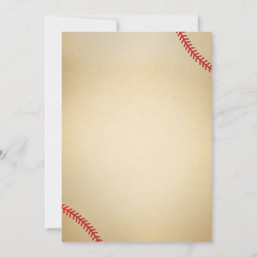Invitations De Douche Pour Bébé De Baseball - Peti (Dos)