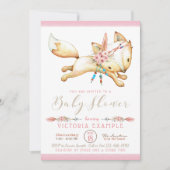 Invitations de douche pour bébé de la tribu Fox (Devant)