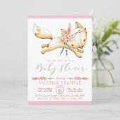 Invitations de douche pour bébé de la tribu Fox (Debout devant)