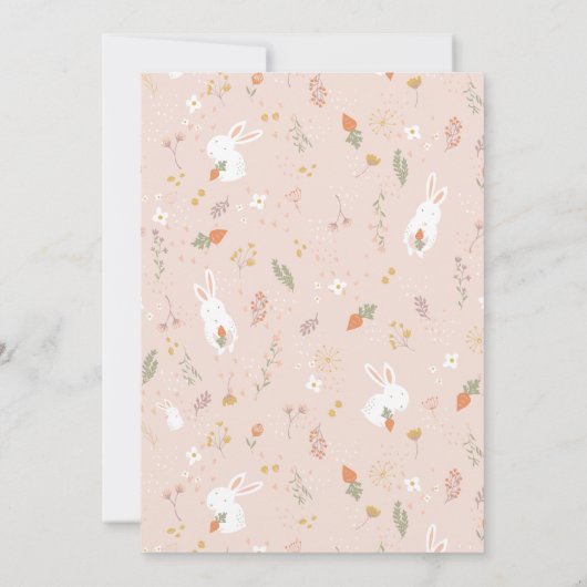 Invitations de douche pour bébé de Pâques (Dos)