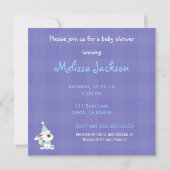 Invitations de douche pour bébé d'hiver Fox Bunny  (Dos)