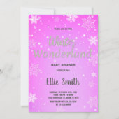 Invitations de douche pour bébé d'hiver Golden Pin (Devant)