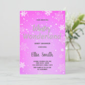 Invitations de douche pour bébé d'hiver Golden Pin (Debout devant)