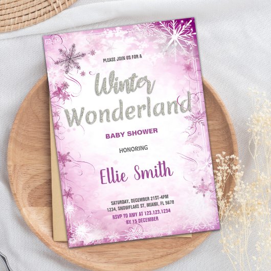 Invitations de douche pour bébé d'hiver Parties sc