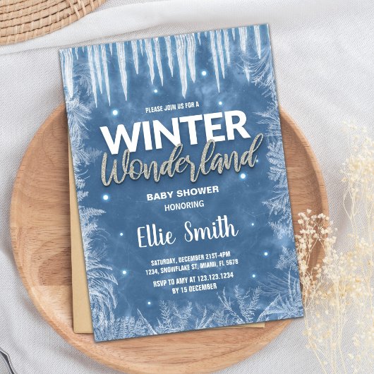 Invitations de douche pour bébé d'hiver Parties sc