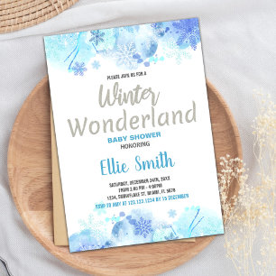 Invitations de douche pour bébé d'hiver Parties sc