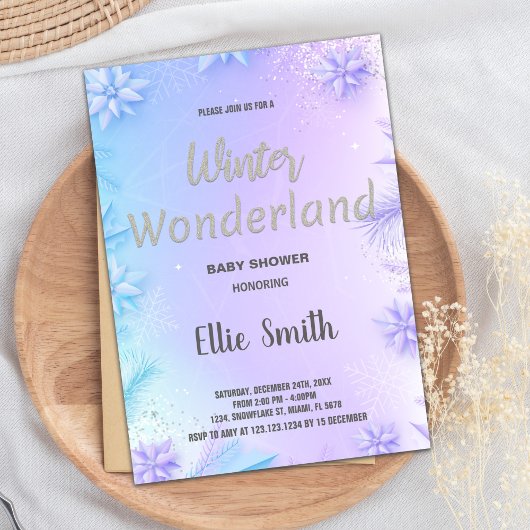 Invitations de douche pour bébé d'hiver Parties sc