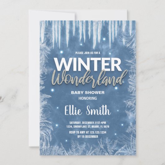 Invitations de douche pour bébé d'hiver Parties sc (Devant)