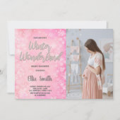 Invitations de douche pour bébé d'hiver Photo Neig (Devant)