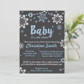 Invitations de douche pour bébé d'hiver pour un ga (Debout devant)