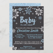 Invitations de douche pour bébé d'hiver pour un ga (Devant / Derrière)