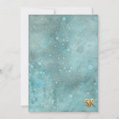 Invitations de douche pour bébé "Dolphins d'or / M (Dos)