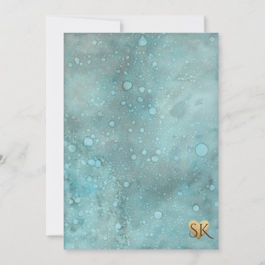 Invitations de douche pour bébé "Dolphins d'or / M (Dos)