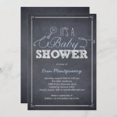 Invitations de douche pour bébé élégamment marquée (Devant / Derrière)