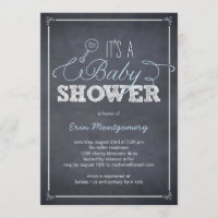 Invitations de douche pour bébé élégamment marquée