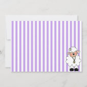 Invitations de douche pour bébé en agneau (violet) (Dos)