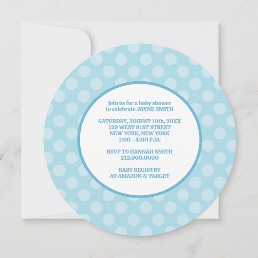 Invitations de douche pour bébé en ligne de vêteme (Dos)