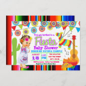 Invitations de douche pour bébé Fiesta mexicain (Devant / Derrière)