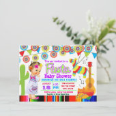 Invitations de douche pour bébé Fiesta mexicain (Debout devant)