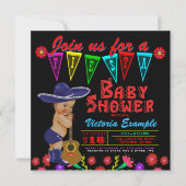 Invitations de douche pour bébé Fiesta mexicain (Devant)