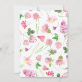 Invitations de douche pour bébé fleur sauvage (Dos)