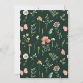 Invitations de douche pour bébé fleur sauvage | FL (Dos)