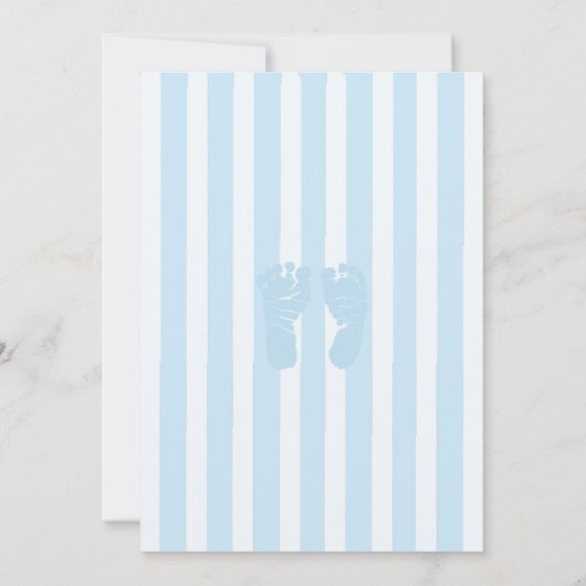 Invitations de douche pour bébé garçon (Dos)