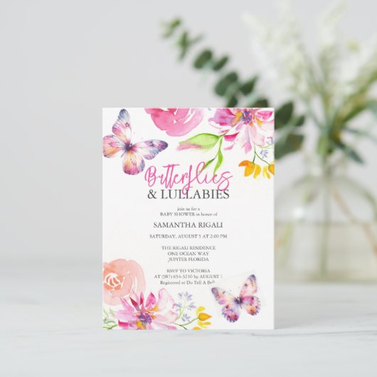 Invitations de douche pour bébé Garden (Debout devant)