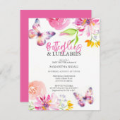 Invitations de douche pour bébé Garden (Devant / Derrière)