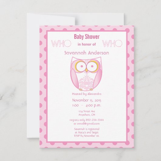 Invitations de douche pour bébé hibl (Devant)