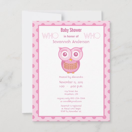 Invitations de douche pour bébé hibl (Devant)