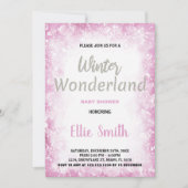 Invitations de douche pour bébé hiver Cloud Pink A (Devant)