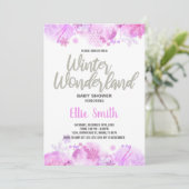 Invitations de douche pour bébé hiver Parties scin (Debout devant)