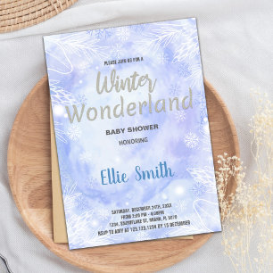 Invitations de douche pour bébé hiver Parties scin