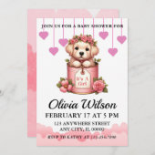 Invitations de douche pour bébé, invitation à thèm (Devant / Derrière)