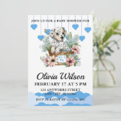 Invitations de douche pour bébé, invitation à thèm (Debout devant)