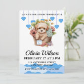 Invitations de douche pour bébé, invitation à thèm (Debout devant)