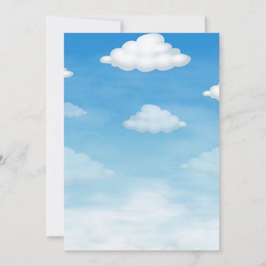 Invitations de douche pour bébé, invitation à thèm (Dos)