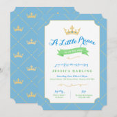 Invitations de douche pour bébé Little Prince | Bl (Devant / Derrière)