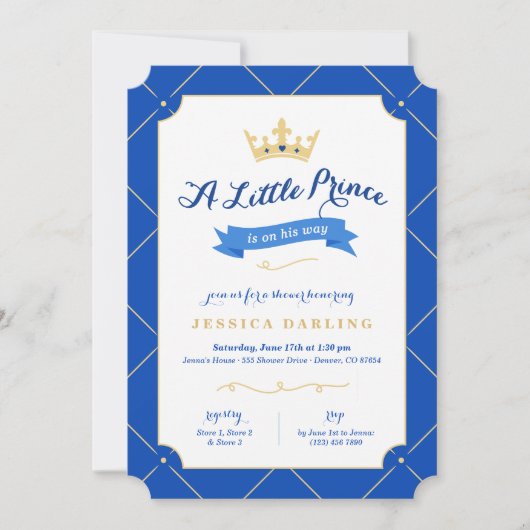Invitations de douche pour bébé Little Prince | Ro (Devant)